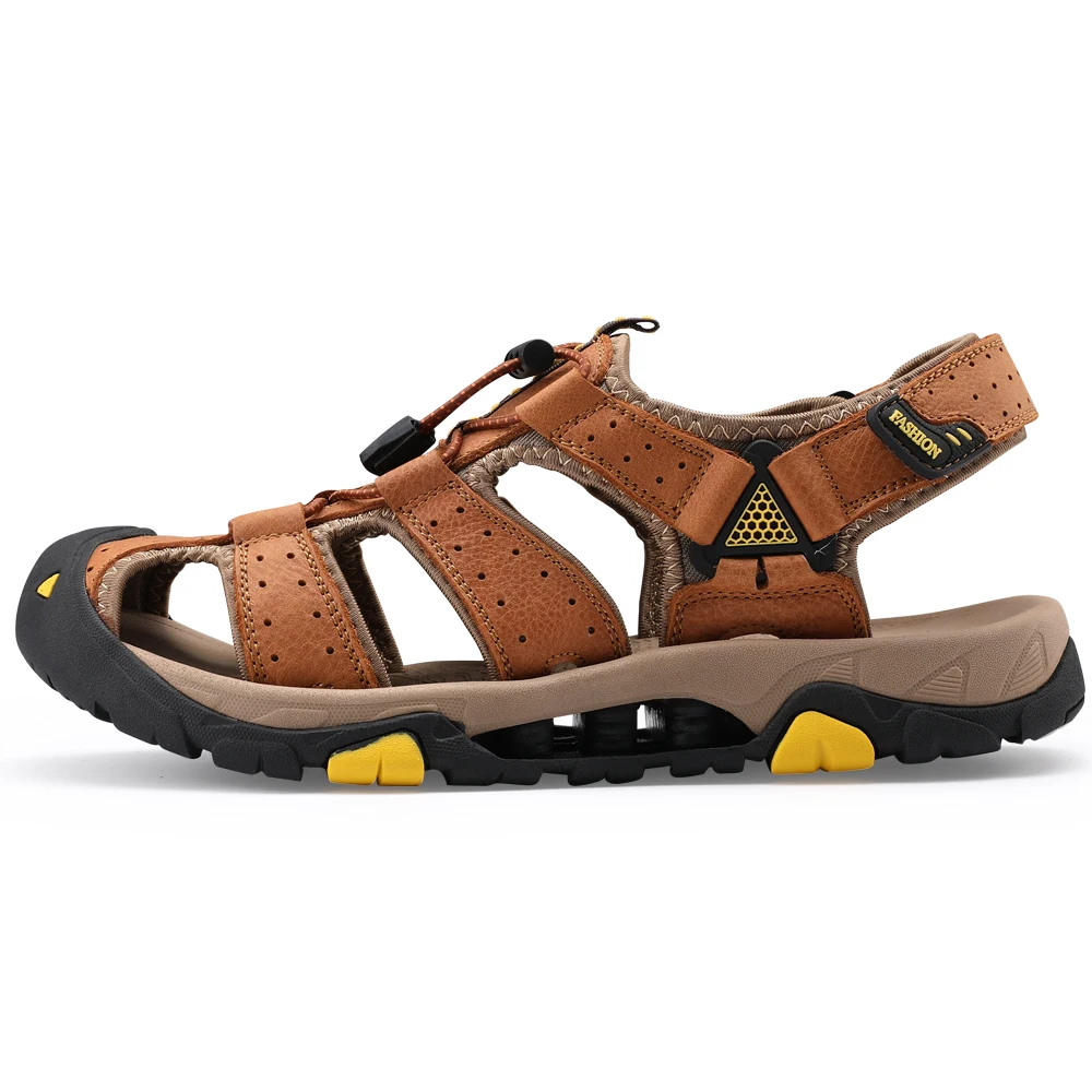 Summer Mens Flat Closed Toe Sport Genuine Leather Outdoor Custom Sandals For Men, Black, brown, khaki
Summer Mens Flat Closed Toe Sport Genuine Leather Outdoor Custom Sandals For Men, Black, brown, khaki