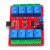Taidacent ULN2803 Chip 5V 12V 24V Free Driver Smart Power Switch PC Controlled Relay Board 8 Channel Usb Relay Module