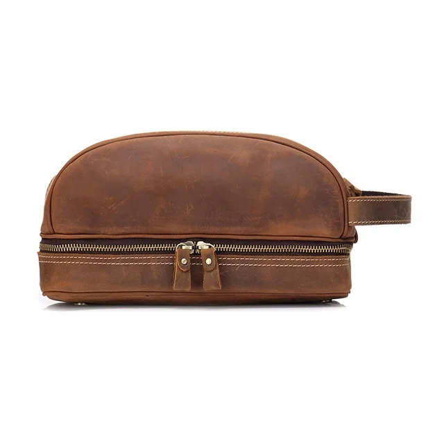 Amazon hot selling good price brown genuine leather make up bag for men stylsih luxury hand bag high quality travel, Reddish brown/yellowish-brown
Amazon hot selling good price brown genuine leather make up bag for men stylsih luxury hand bag high quality travel, Reddish brown/yellowish-brown
