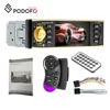 Podofo 4.1'' Digital Screen Stereo Car Radio 1Din Audio USB AUX FM Radio Bluetooth Steering Wheel Control 4019B