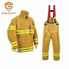 Warehouse Anti Flame 4 Layers Structure Firefighting Uniforms