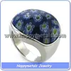 Latest murano style rings stainless steel wholesale (R8977)