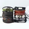 2018 Bracelets For Men Popular Knit 12-piece Punk Leather Bracelet Sets