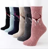 winter wool socks warm thick socks knitted deer jacquard christmas socks