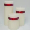white paraffin wax unscented long burning round pillar candle