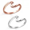 Chic 925 Sterling Silver Wave Cut Girl Ring Designed for Couple to Design Home Casual Wear