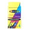 6 Assorted Colors Wax Crayons