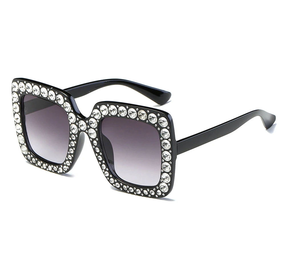 New stylish oversized square frame womens fashion diamond sunglasses, Any color customized
New stylish oversized square frame womens fashion diamond sunglasses, Any color customized