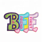 Custom Letter Embroidered Patch Stick-on Patch For Kids