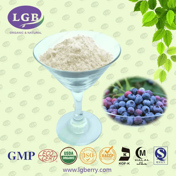 Anti-cancer function Blueberry Extract 1%-25% Anthocyanins, 100% natural wild bluebrry