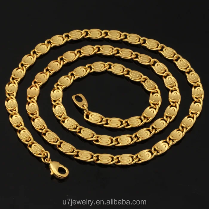 Unique Necklace Stamp 18K Real Gold Plated Men Jewelry Gift Wholesale Free Shipping Trendy 55 CM 6 MM Wide Chain Necklace, 18k gold plated
Unique Necklace Stamp 18K Real Gold Plated Men Jewelry Gift Wholesale Free Shipping Trendy 55 CM 6 MM Wide Chain Necklace, 18k gold plated