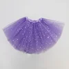 2017 summer baby girls skirts professional glitter star lavender dance tutu skirt for wedding