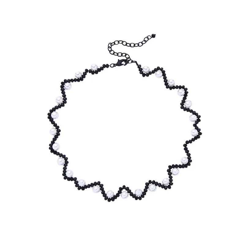 xl01525d Factory Supplier Schmuck Designs Customized Handmade Black Beaded Necklace Pearl Choker
xl01525d Factory Supplier Schmuck Designs Customized Handmade Black Beaded Necklace Pearl Choker