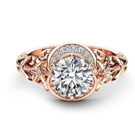 Brand Female Round Ring Luxury Zircon Stone Ring Fashion Rose Gold Filled Jewelry Promise Engagement Rings For Women
Brand Female Round Ring Luxury Zircon Stone Ring Fashion Rose Gold Filled Jewelry Promise Engagement Rings For Women