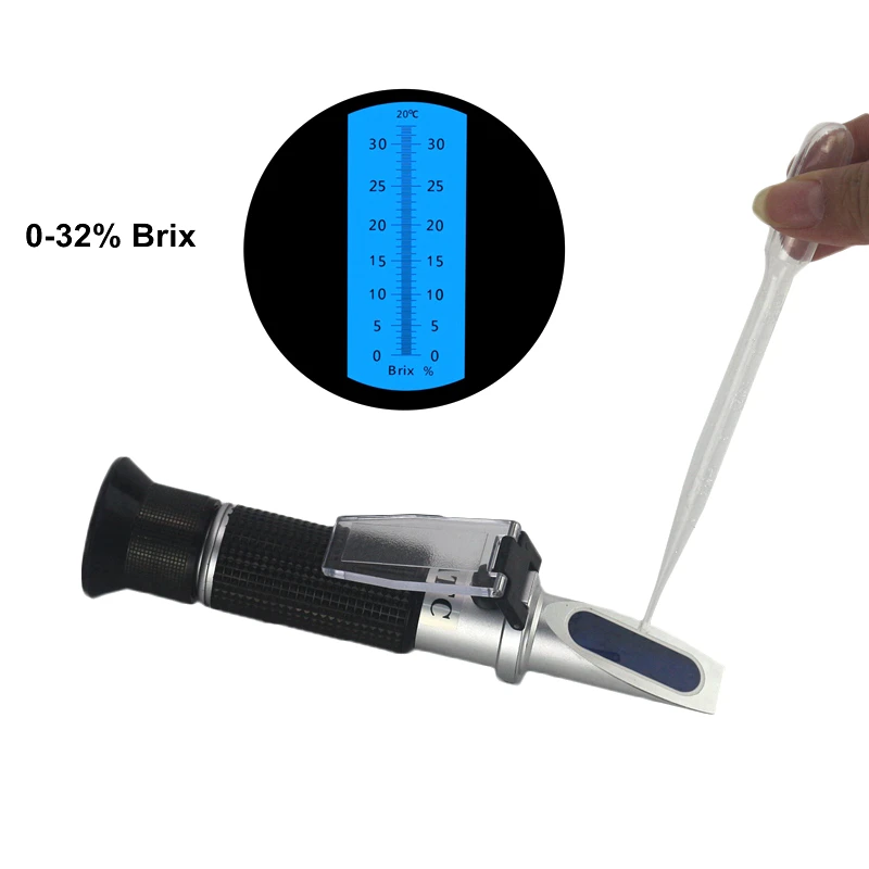 Refractrómetro medidor de Brix Sugar Refractometer 0-32% 