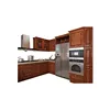 Free 3D and CAD drawing shaker style thermofoil pvc customized wooden kitchen cabinet