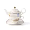 Unique royal luxury gold chinese teapot and cups teaware tea service for one
