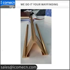 Gold Desk Nameplate Engraving Nameplate Silver/ Gold Desk Holder/ Aluminum Desk Nameplate Holder