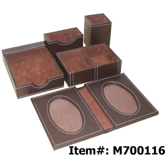 high design office desk leather stationery set