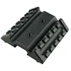 Funpowerland Tactical Dual Side 45 Degree Angle Offset 6 Slot Extension Mount with Weaver / Picatinny Rail Base,