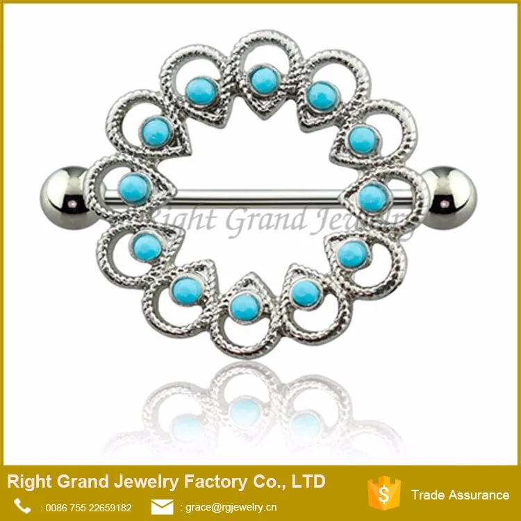 Wholesale POENNIS female breast ring barbell nipple stretching