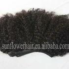 3a 4c hot sell top quality virgin remy mongolian afro Kinky curly hair weaves sunflower hair factory