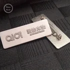 Custom electronic decorative name badges shapes metal badges pin