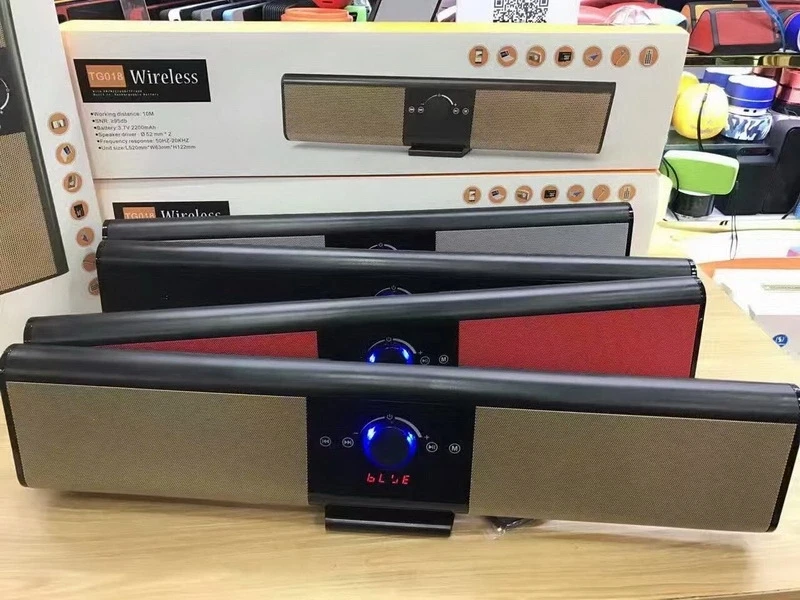 TG-018 Hot 3D Stereo wireless speaker 2019 Soundbar with Remote Controller Radio FM TF USB MP3 Music Player home theater - ANKUX.COM
