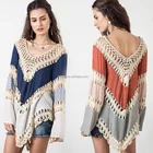 2019 new arrival freestyles tassels elegant lace tops woman blouse designs coverup for ladies hot sale