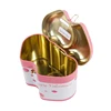 Coin bank money saving special heart shaped gift box tin cans with lock