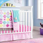 Printed babies crib bedding set for girl