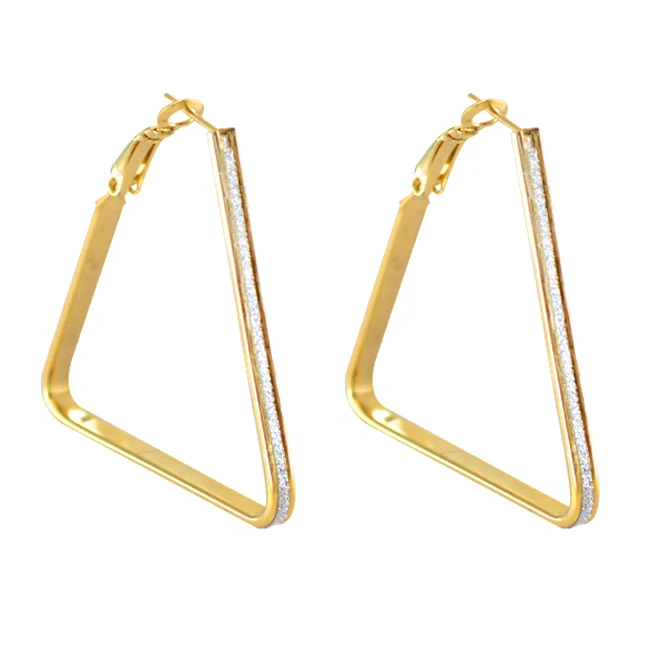 ZS17239 Dubai fashionable triangle large hoop sandpaper earring women fake 18k gold earrings, Color as the pictures or up to you
ZS17239 Dubai fashionable triangle large hoop sandpaper earring women fake 18k gold earrings, Color as the pictures or up to you