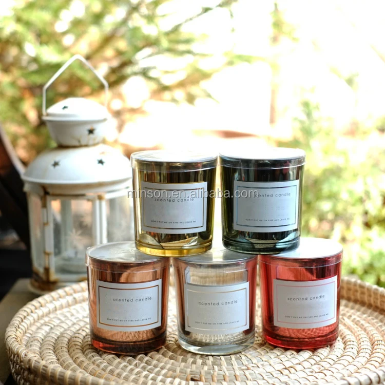 scented soy wax candle with customized gift gox materials glass