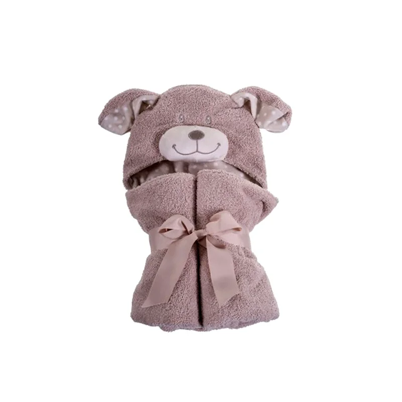 To promote sales bear hooded cotton baby towel bear