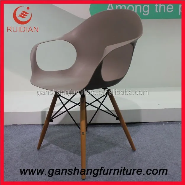 comfortable plastic wood legs chair dining chair classic big seat elegant chair