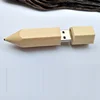 funny custom pencil leaf shaped wood USB drive, pormo gifts wooden usb stick