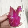 Wholesale Red Rough Ruby Aura Quartz Crystal Cluster, Raw Mineral Crystal