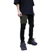 OEM new style ripped pent style stock dropshipping men black cargo jeans