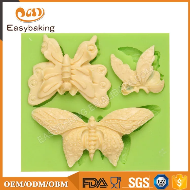 ES-0209 Lebensechte Schmetterlings-Silikonfondant-Kuchendekorationsform