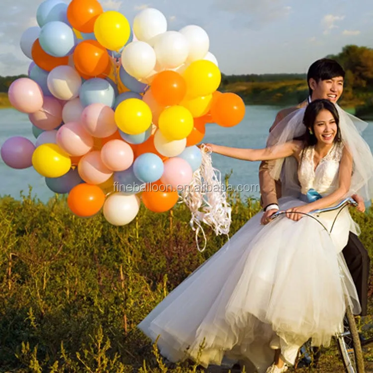 12 inch 3.2g standard solid color high quality wedding party matt latex clear balloons