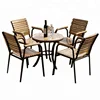 Kalan durable solid wood aluminum frame patio dining set