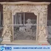 Carved classic marble fireplace surround mantels