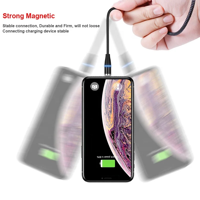 Wholesale USB C Type C LED Phone Magnetic Cable Floveme Magnetic Streamer Magnetic Absorption Cable - ANKUX.COM