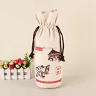 Custom Handmade Large Cotton Reusable Drawstring Flour Bag