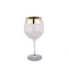 Honest supplier Fancy gold sliver rim wine glass 650ml