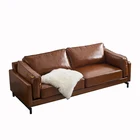 Factory direct leather sofa modern living room furniture combination