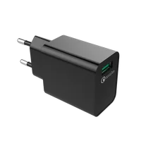 

EU Plug Qualcomm Quick Charge 3.0 CE 5V 3A 9V 2A 12V 1.5A QC3.0 1 USB-A Port 18W Fast USB Wall Charger