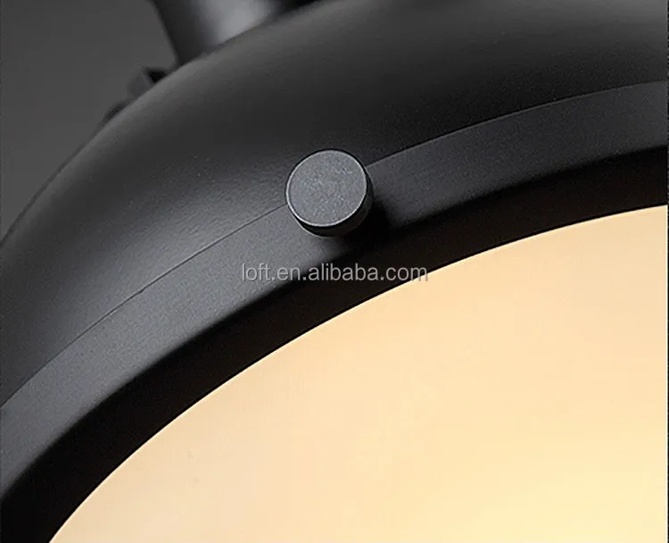 3ヘッド屋内工業スタイルsemisphericalマットガラスペンダントランプe27 led/フィラメント電球仕入れ・メーカー・工場