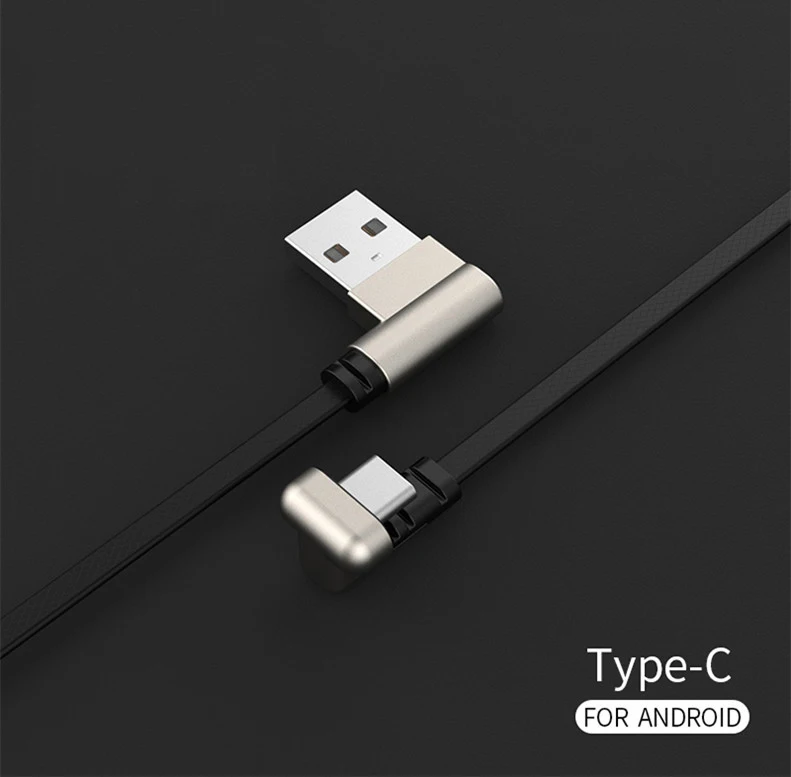 6ft 2.4A Fast Charging Type C USB Cable 180 Degree Game Cord for Samsung S10 S9 S8 - ANKUX.COM