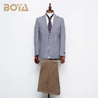 Latest designs jacket cotton fabric long sleeve button fashion casual coat slim fit blazer for men